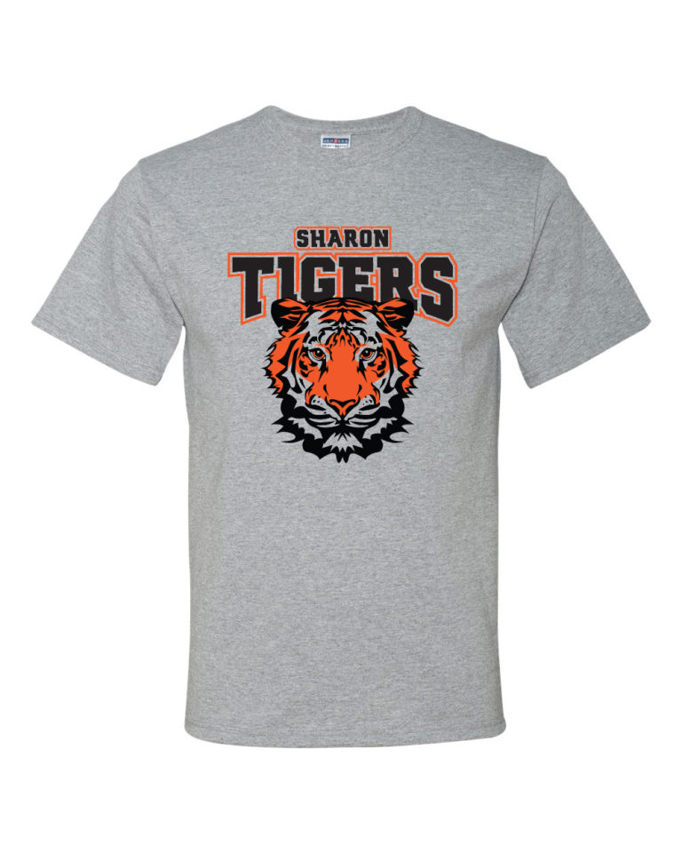 Sharon Tigers Sport Grey T - SHARON TIGER GEAR